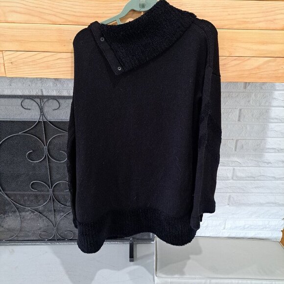 Smartwool Cozy Lodge Tunic Black XL Pullover Sweater Fleece Trim Women's Warm - Picture 4 of 12